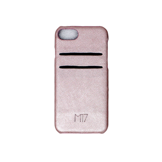 Rose Gold Saffiano Cardholder iPhone SE - 6/7/8