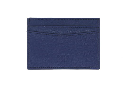 Tarjetero Saffiano Azul