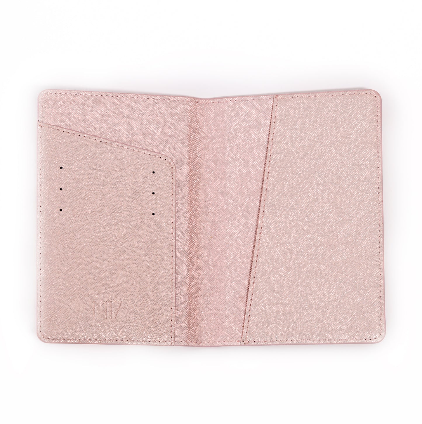 Porta Pasaporte Saffiano Rose Gold
