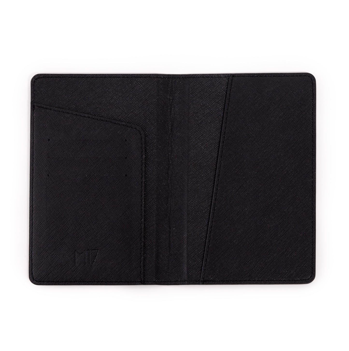 Porta Pasaporte Saffiano Negro