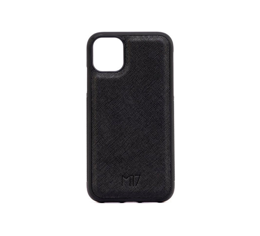 iPhone 12 Saffiano Negro