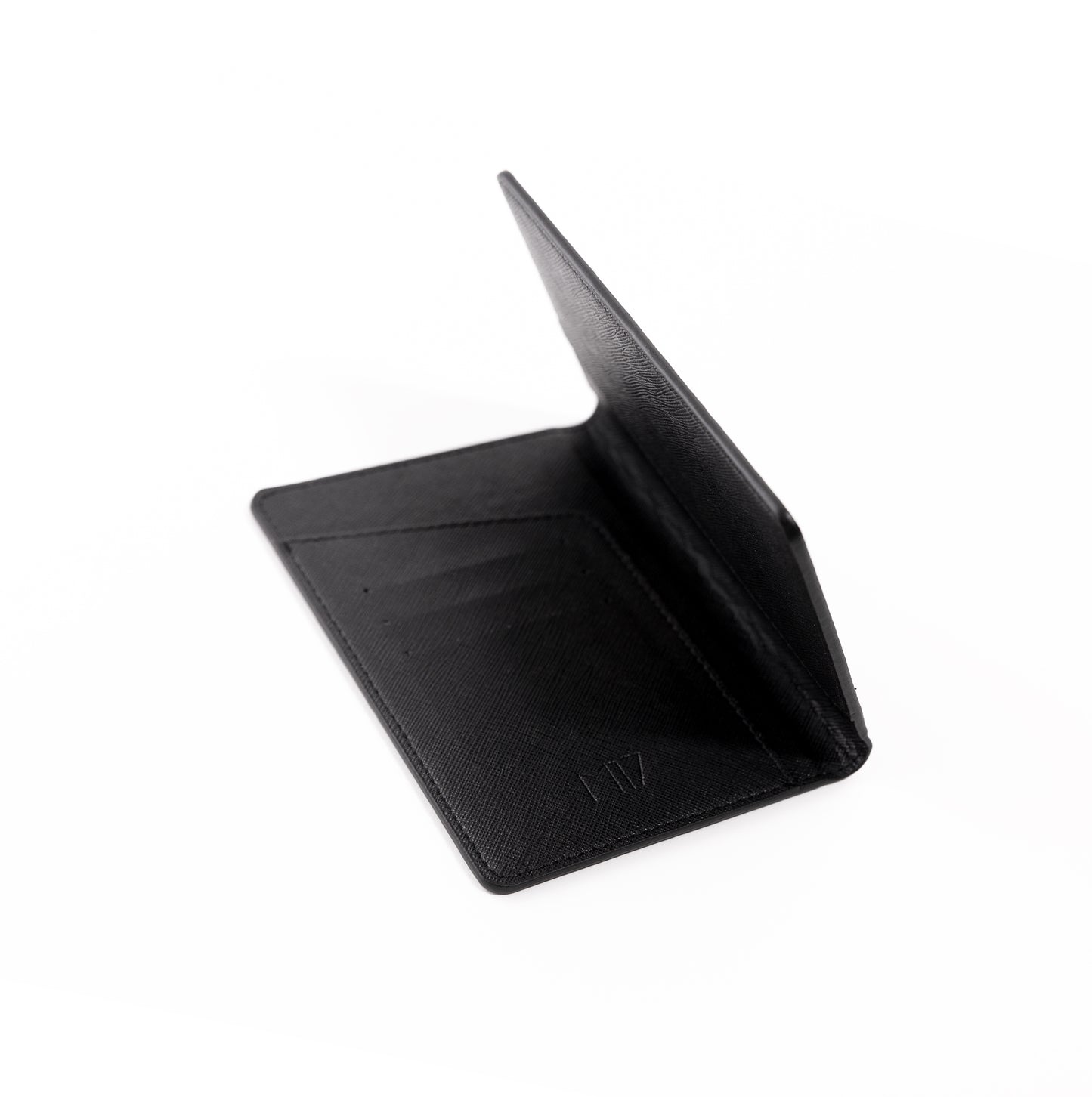 Porta Pasaporte Saffiano Negro