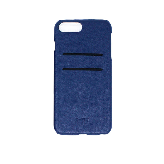iPhone 6/7/8 Plus Saffiano Azul Con Tarjetero