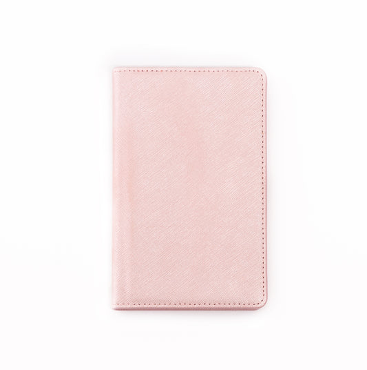 Porta Pasaporte Saffiano Rose Gold