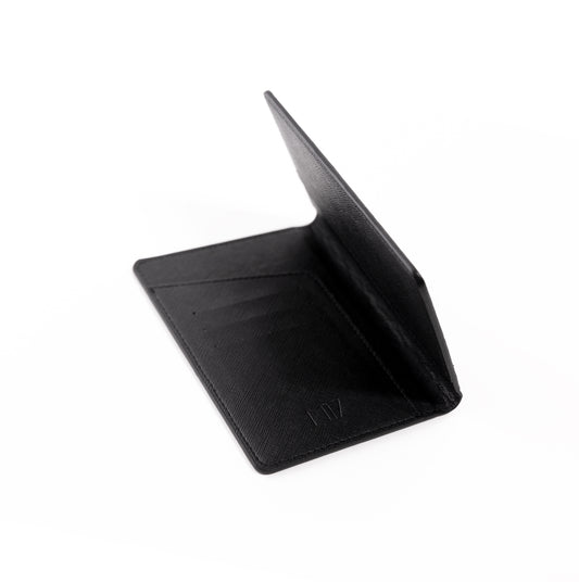 Porta Pasaporte Saffiano Negro