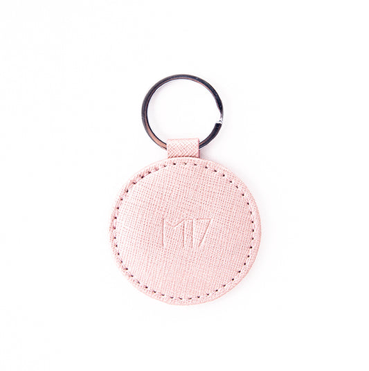 Llavero Saffiano Rose Gold